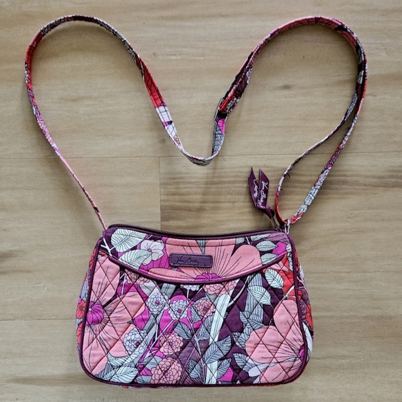 💋Final💋 Vera Bradley Little Crossbody Bag Small Purse Floral Bohemian Blooms - Picture 4 of 7